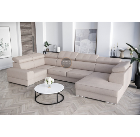 NAROŻNIK ROYAL MAX I 210x375x185 - lewa , Odcienie beżu NAROŻNIK ROYAL MAX I 210x375x185 - lewa , Odcienie beżu