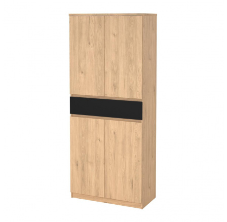 Botník SIMPLICITY 210, Jackson hickory/Černý mat