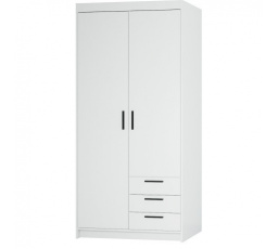 Šatní skříň Enja 2D3S, bílá