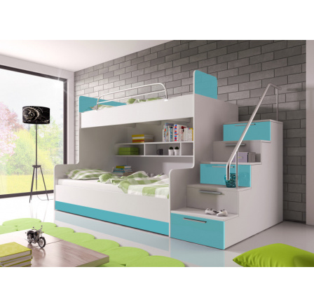 Patrová postel PARADISE, Tyrkys