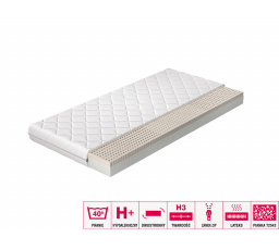 Latex matrac Moska 90x200 Antiallergén huzat Mikroszálas