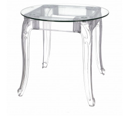 Ghost asztal 80cm átlátszó