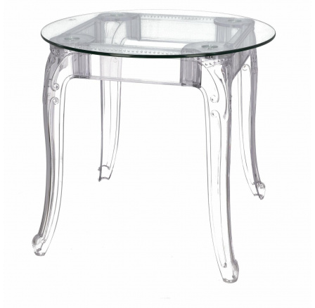 Ghost asztal 80cm átlátszó