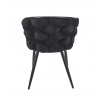 Bársonyszék fekete K47-FXJG B