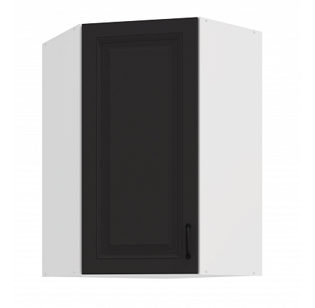 Felső sarokszekrény STELLO - 60x60 GN-90 1F (45°), Fehér/Grafit Felső sarokszekrény STELLO - 60x60 GN-90 1F (45°), Fehér/Grafit