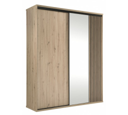 CALI C-14 ruhásszekrény, Artisan/Fekete matt