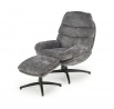 DARIO fotel lábtartóval, Szürke