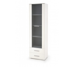 LIMA W-1 vitrineszekrény, fehér