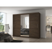 Tolóajtós szekrény tükörrel DENIS 250 Choco+Choco