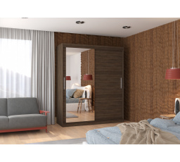 Tolóajtós szekrény tükörrel TOM 180 Choco+Choco