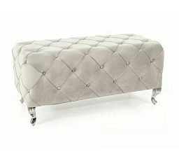 HESTIA puff, Világosszürke Bluvel 03/Ezüst