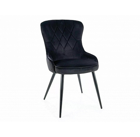 LOTUS VELVET étkezőszék, fekete Bluvel 19/fekete matt