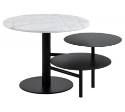 Lahti dohányzóasztal fehér márvány/fekete