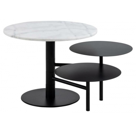 Lahti dohányzóasztal fehér márvány/fekete