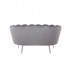 Sofa SF1-FXJG bársonyos szürke, ezüst lábakkal