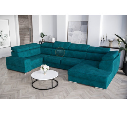 NAROŻNIK ROYAL MAX I 210x375x185 - lewa , Odcienie turkusu