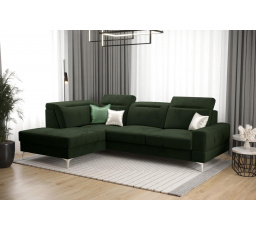 NAROŻNIK ROZKŁADANY MALIBU MINI 180X250 - lewa , Odcienie zieleni