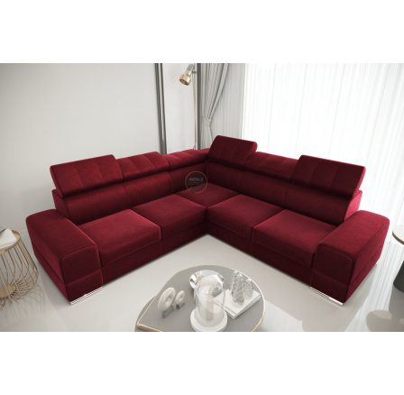 NAROŻNIK ROYAL MAX 286×286 - lewa , Odcienie bordowego