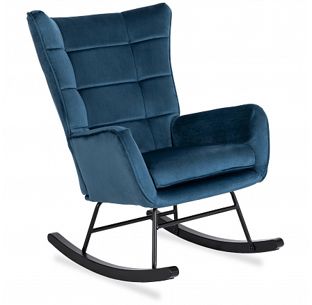 Fotel Bujany JACKSON Granatowy Welurowy