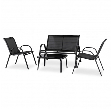 Zestaw Mebli Ogrodowych MINNESOTA Czarny