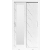 IN BOX 120 gardróbszekrény tükörrel, Fehér/Fehér márvány