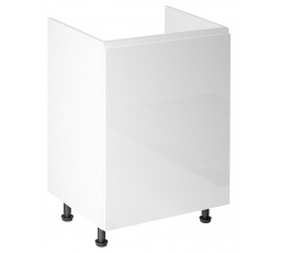 Konyhai alsó szekrény - ASPEN D60Z - Bal, Fehér/Fényes fehér