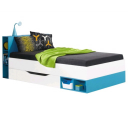 MOBI MO18 ágy, Fehér Lux / Türkiz