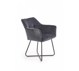 Étkezőszék K377, szürke bársony