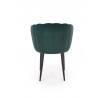 Étkezőszék K386, sötétzöld bársony