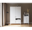 Dullum 120 Wardrobe White Biały 120x205 Not applicable