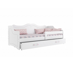 Łóżko pojedyńcze dla dzieci Julia, w kolorze białym, bez materaca 80 x 160