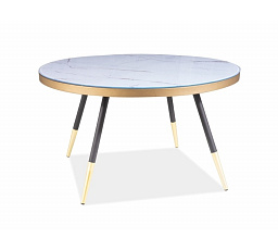 VEGA B konferencia asztal, fehér márvány hatás/fekete