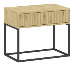 Éjjeliszekrény 1S 60 NR2, Tölgy Artisan/Fekete