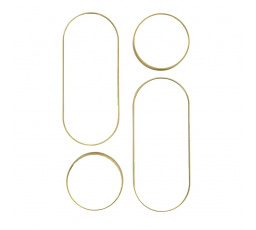 Deco 4 darabos kerek arany tükör szett