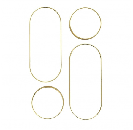 Deco 4 darabos kerek arany tükör szett