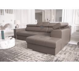 NAROŻNIK MARGO I 265×185 SKÓRA NATURALNA - Strona prawa , Skóra brązowa