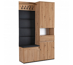 Zestaw do Przedpokoju MODENA 120 cm Dąb Artisan/Grafit