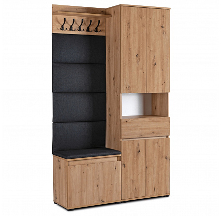 Zestaw do Przedpokoju MODENA 120 cm Dąb Artisan/Grafit