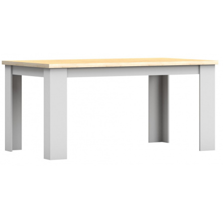 AGAWE 15 étkezőasztal, Fehér/Hickory Tölgy