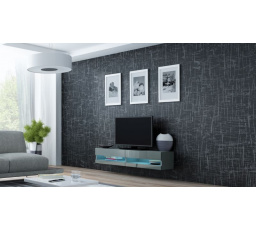 VIGO NEW 140 TV-szekrény, szürke / szürke fényes