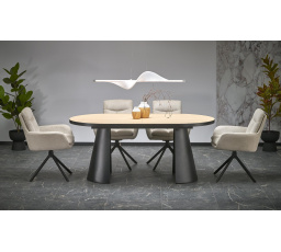 GIACOMO étkezőasztal, Természetes/Fekete