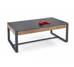 RAMONA konferencia asztal, fekete márvány/ dió hatás