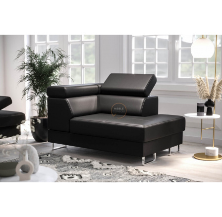 FOTEL DOSTAWKA GALAXY - Strona prawa , Czarna eko skóra