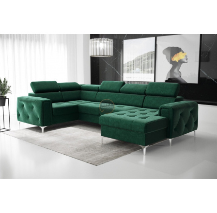 NAROŻNIK ORION MAX III Z FUNKCJĄ SPANIA 165x320x185 CM - Wybierz własny kolor - Zapisz swój wybór - Galeria tkanin poniżej , lewa