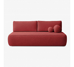 Sofa Rozkładana ARVETO Bordowa Boucle