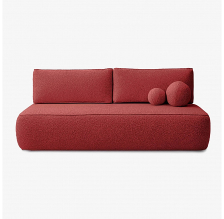 Sofa Rozkładana ARVETO Bordowa Boucle Sofa Rozkładana ARVETO Bordowa Boucle