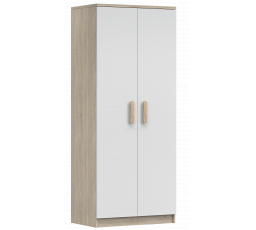 2D SMYK III - 06 Gardróbszekrény, Sonoma Tölgy/Fehér/Sonoma