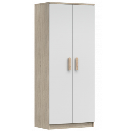 2D SMYK III - 06 Gardróbszekrény, Sonoma Tölgy/Fehér/Sonoma