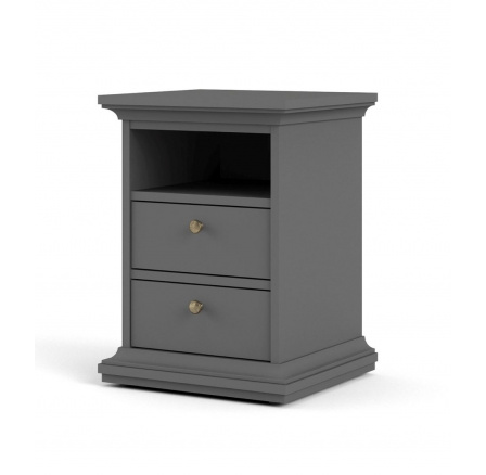 Noční stolek PROVENCE 302, Šedý mat