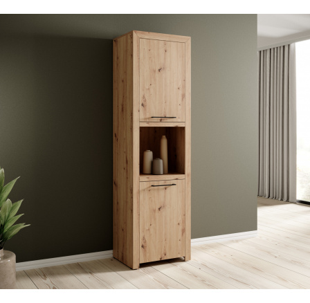 Magas szekrény JANEZ Artisan+Fekete